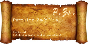 Pertnitz Zsófia névjegykártya